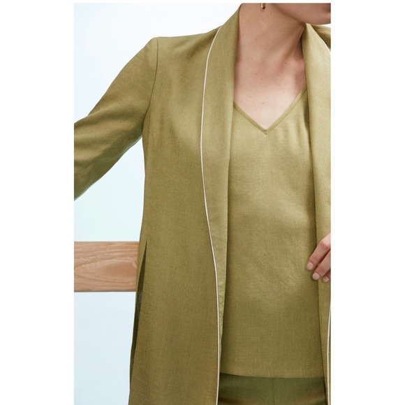 MM.LaFleur Pants - MM La Fleur The Dietrich Green Linen Blend‎ Blazer Pants Suit Set Mix M-8